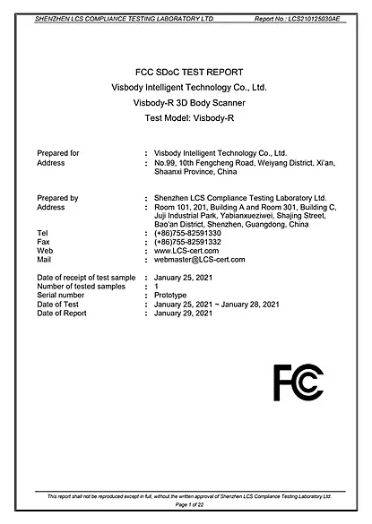 FCC SDoC TEST REPORT